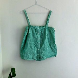 J.Crew stripped green tank top
